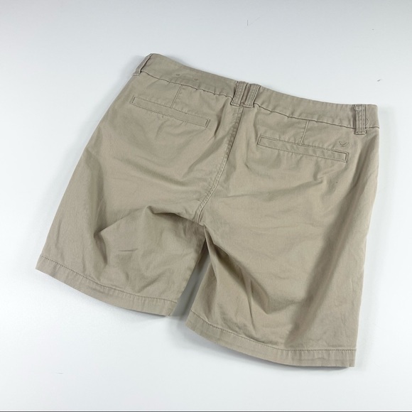 American Eagle Khaki Bermuda Stretch Shorts - Picture 8 of 10
